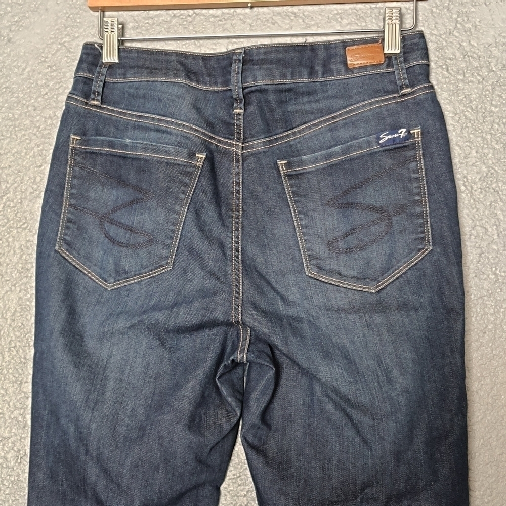 SEVEN7 Jeans High Waisted Womens 6 Slim Straight Blue Denim - Picture 7 of 16